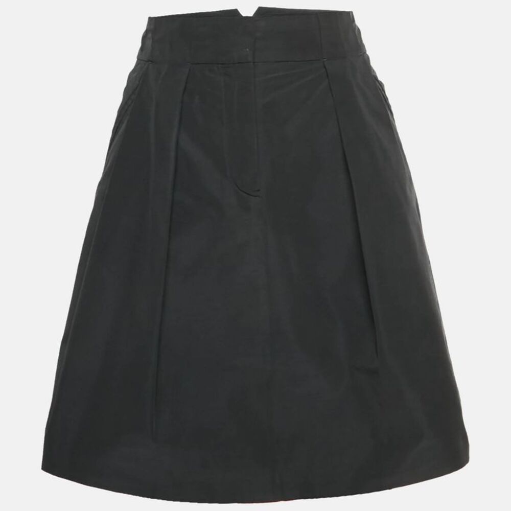 Louis Vuitton Black Silk Blend Pleated Mini Skirt M